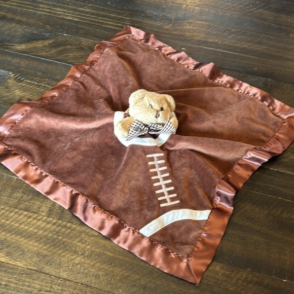 Bearington Baby Collection Large Bear Football Themed Lovey Security Blanket - Picture 2 of 9
